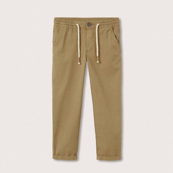 MANGOKIDS Elastic-Waist Straight Pants 7 - Picture 3 of 10